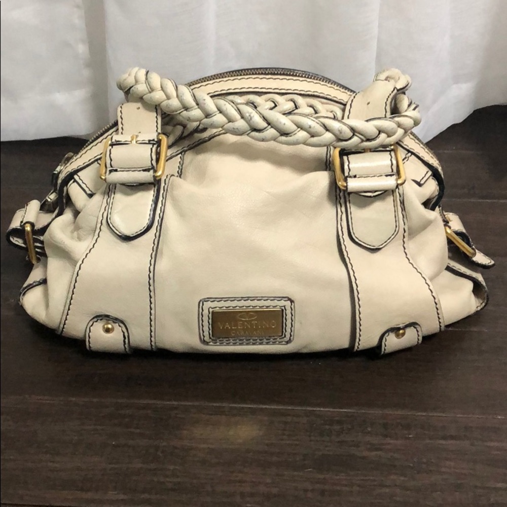 Valentino Beige Leather dome bag